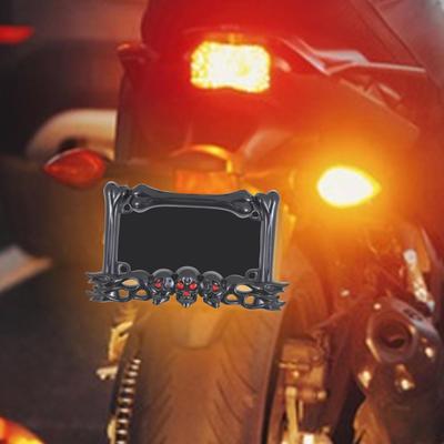Gothic Decor Motorcycle License Plate Holder Universal Fit Motorbike Spare Parts Simple Assembly