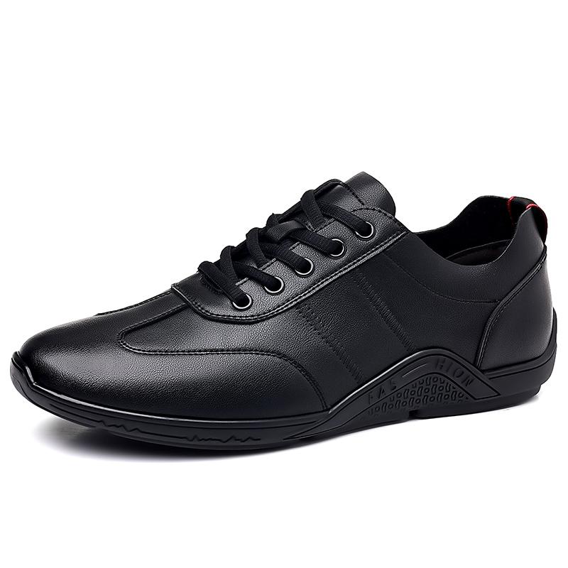 

Fashion Non-Slip Mens Casual Shoes Lightweight Tenis Masculino New Casual Leather Male Sneakers Sport Skateboard Shoes Sports Footwear 44 чёрный