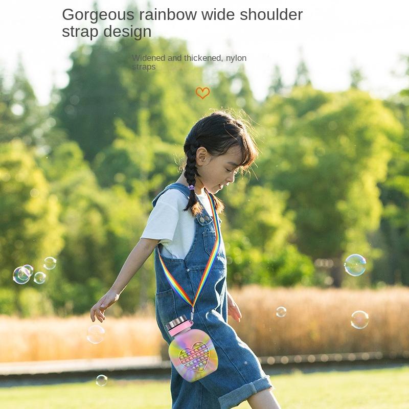 New Silicone Sports Kettle Food Grade Double-Sided Shape Water Bottle with String Children's Toy Water Cup Stylish Appearance Practical Daily Use