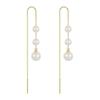 Korean Elegant Imitation Pearl Long Dangle Earrings for Women Temperament Crystal Tassel Earring Bride Wedding Jewelry Wholesale