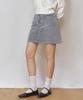 Deketeuumeon [Velvet Denim] Velvet Mini Skirt Dcsk007Fogblue