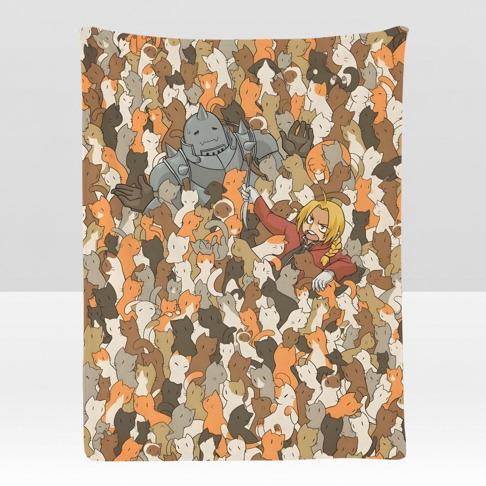 Anime FFullmetal AAlchemist Throw Soft Flannel Blanket for Bed Bedroom Sofa Picnic Throw Skinfriendly Breathable Gift Cover