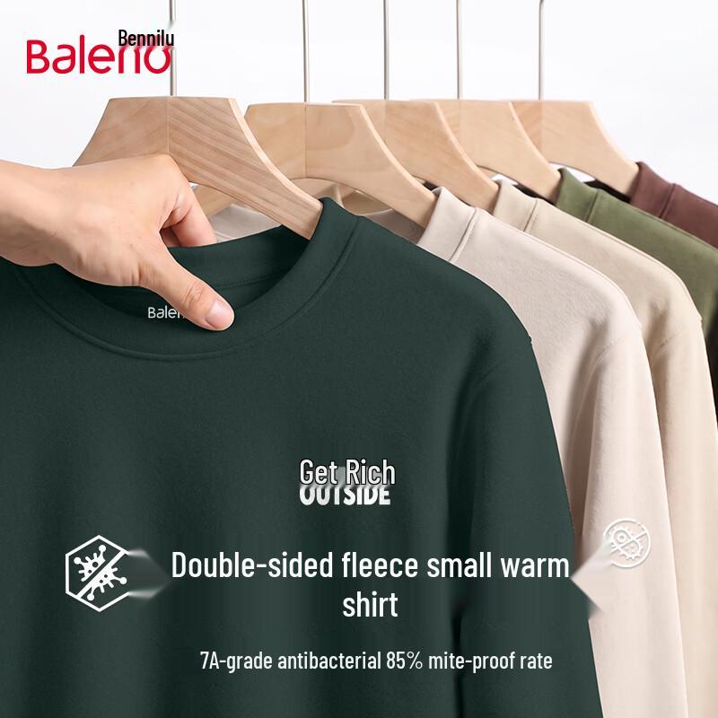 Baleno Men's Winter Thermal Fleece-Lined Long-Sleeve T-Shirt