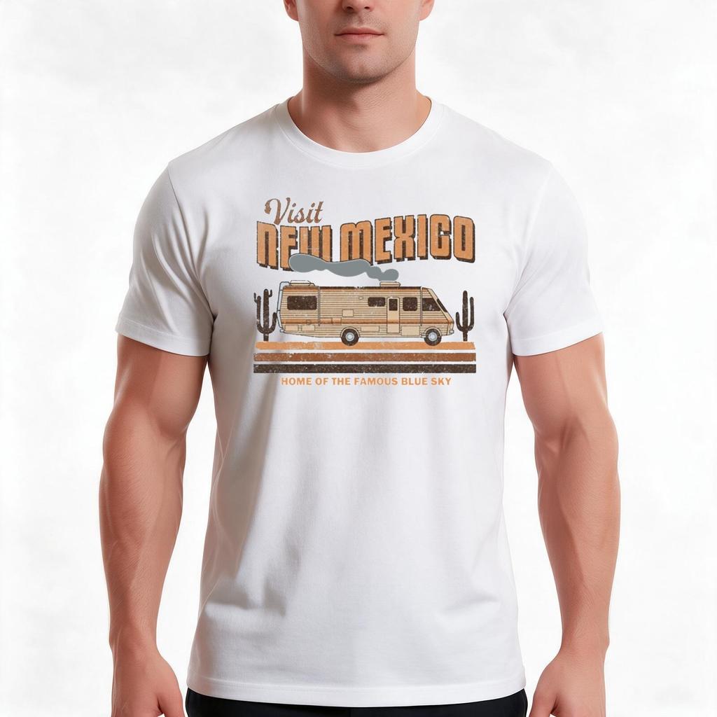 Breaking Bad  HOME OF THE BLUE SKY TShirt Summer Casual Cotton Tee Oversized Streetwear Tops Vintage Graphic Print