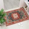 1PC Vintage Red Living Room Rug Area Rug Washable Boho Rugs Carpet Non-Shedding Throw Rug for Farmhouse Indoor Kids Playroom