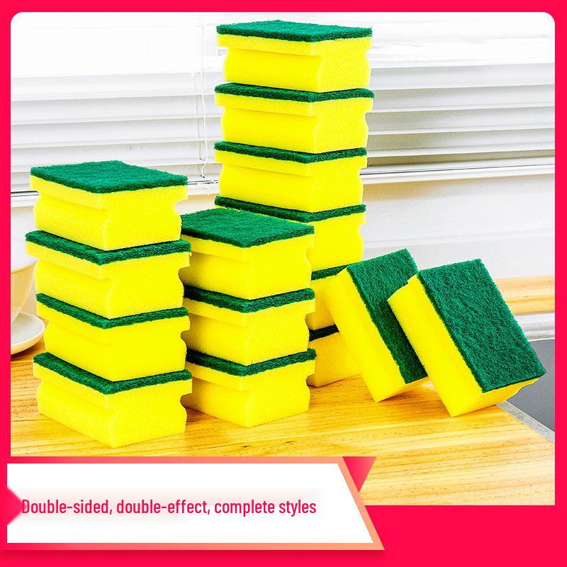 Dishwashing Sponge & Pot Brush - Absorbent Kitchen Cleaning Rag & Dishcloth for Housework.
