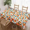 Orange Fruit Pattern Rectangle Table Cloth for Table Decor Picnic Party Waterproof Reusable Tablecloth for Tables Kitchen Dining