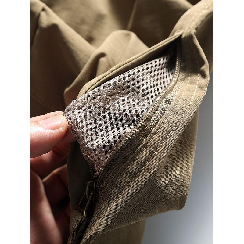 Outdoor American-Style Multi-Pocket Cargo Pants for Men, Summer Thin Hiking Pants, Export Men's Functional Casual Pants