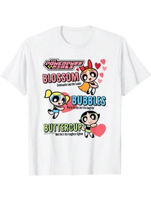 Króliczki Bajki Blossom Bubbles Buttercup Uroczy Kreskówkowy T-shirt