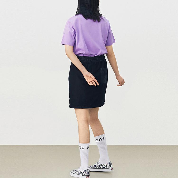 Vans Logo Print Casual Sports Short Sleeve T-Shirt Unisex Tops Lavender VN0A4MM6Z71