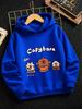 Classic Capybara Hooded Sweatshirt For Kids Summer Cute Crewneck Casual Boys Girls 3-14