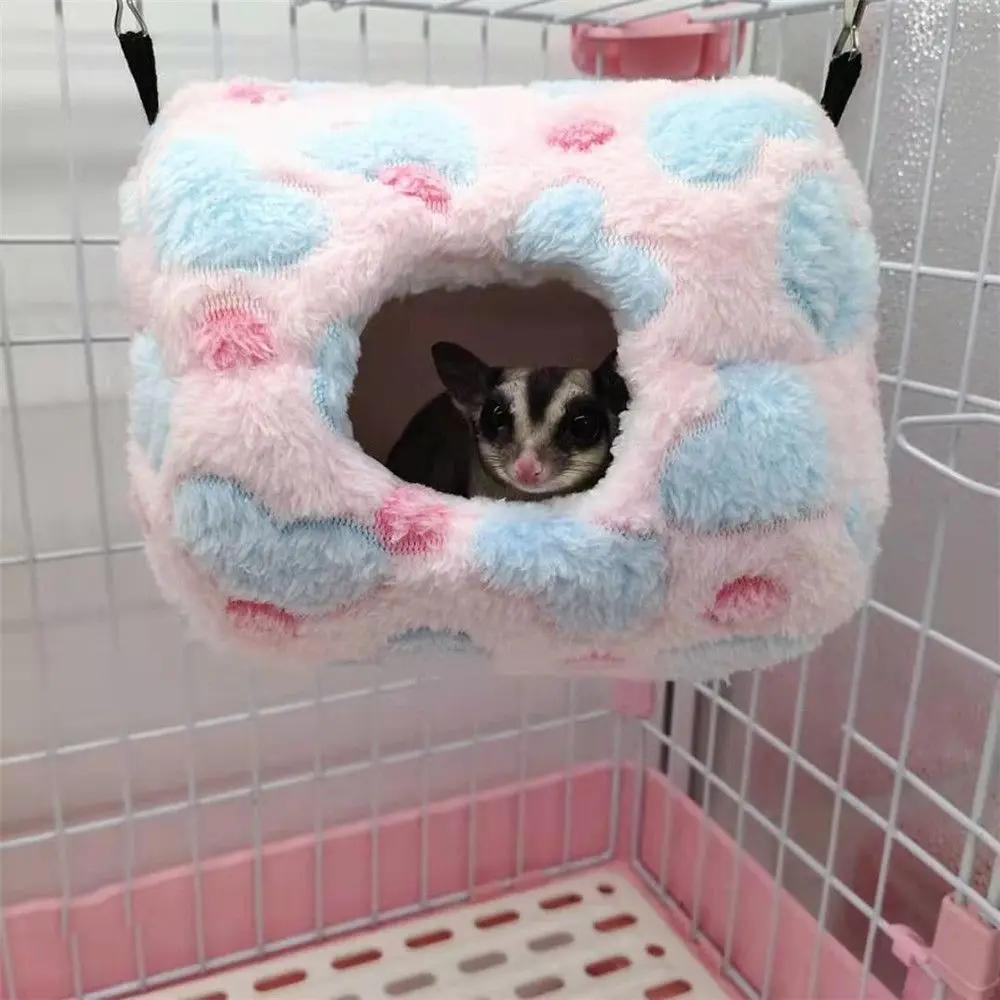 For Pet Supplies Hanging Bird Nest Plush Squirrel Beds Hamster Cage Pet Hammock Pet Sleeping Bag