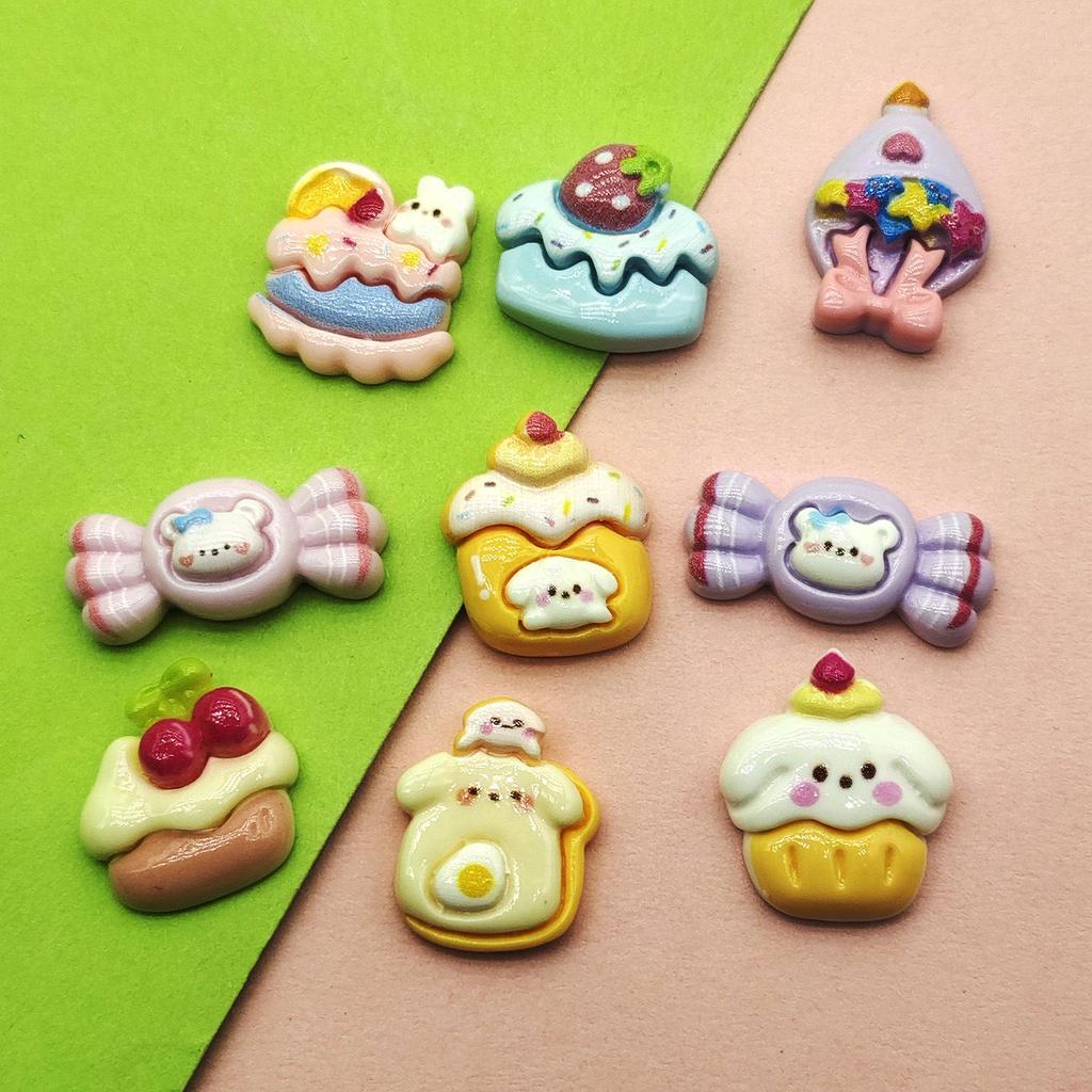 Cute Cartoon Rabbit Strawberry DIY Resin Accessories