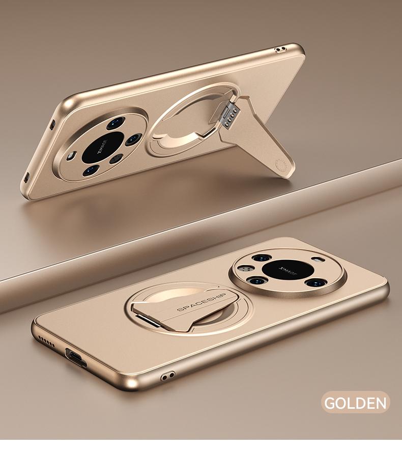 For Huawei Mate 70 60 50 40 Pro Plus Case Magnetic Suction Metallic Colors Spacecraft Style Kickstand Soft Plating Cover Shell