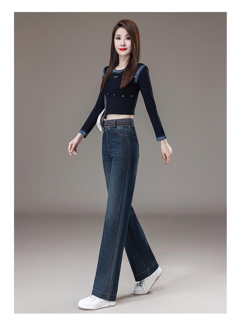 Women's 2025 New Spring & Autumn Straight Wide Leg Jeans