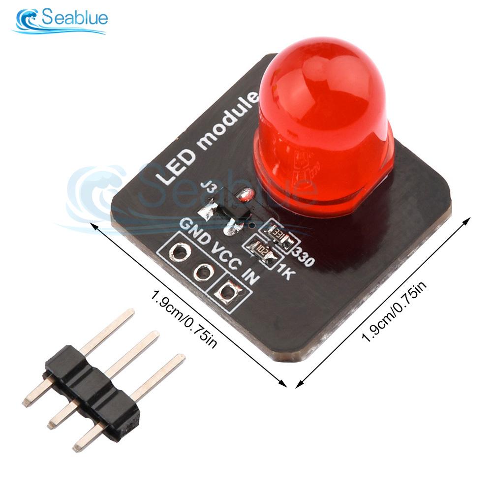 DC 3.3V-5V 10mm luminous module LED light sensor LED indicator light red green blue yellow white For Arduino