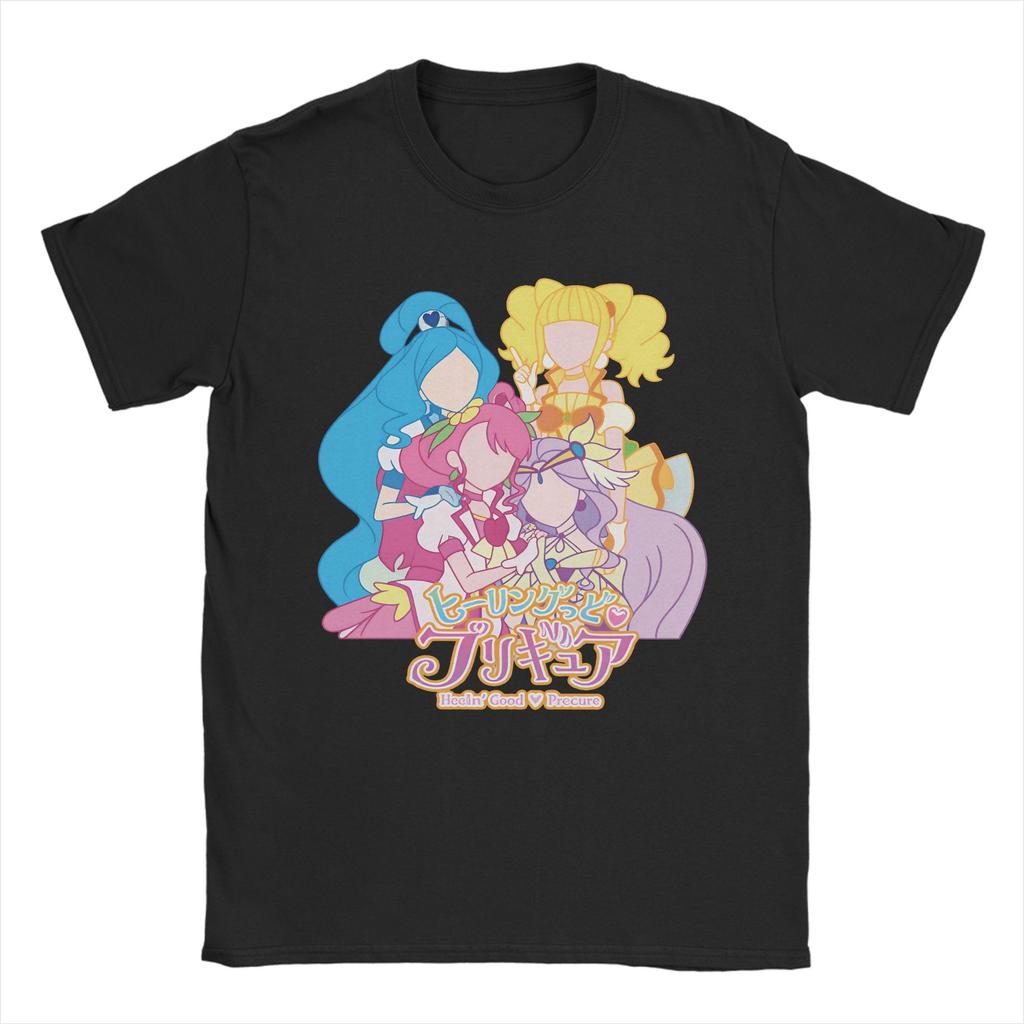 Novelty Anime Sky Precure Tshirt For Unisex Crew Neck Pure Cotton T Shirts Short Sleeve Tee Shirt Gift Idea Clothes