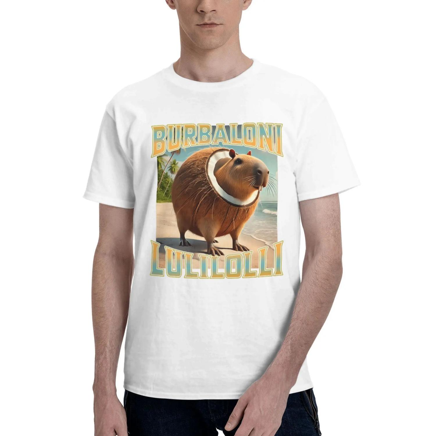 

Couple T Shirt Burbaloni Lulilolli T-Shirts Hippie Italian Brainrot Animals Meme Beach Tee Shirt Streetwear Loose Cotton Clothes S разноцветный