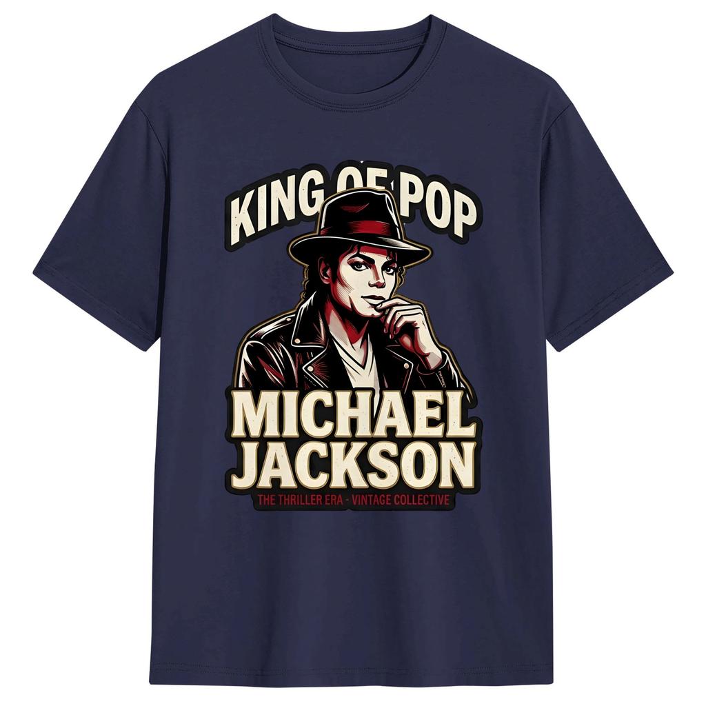 Harajuku T Shirt The King Of Pop MMichael JJackson Cotton TShirts Novelty Tshirt for Adult Summer Casual Short Sleeve Tops