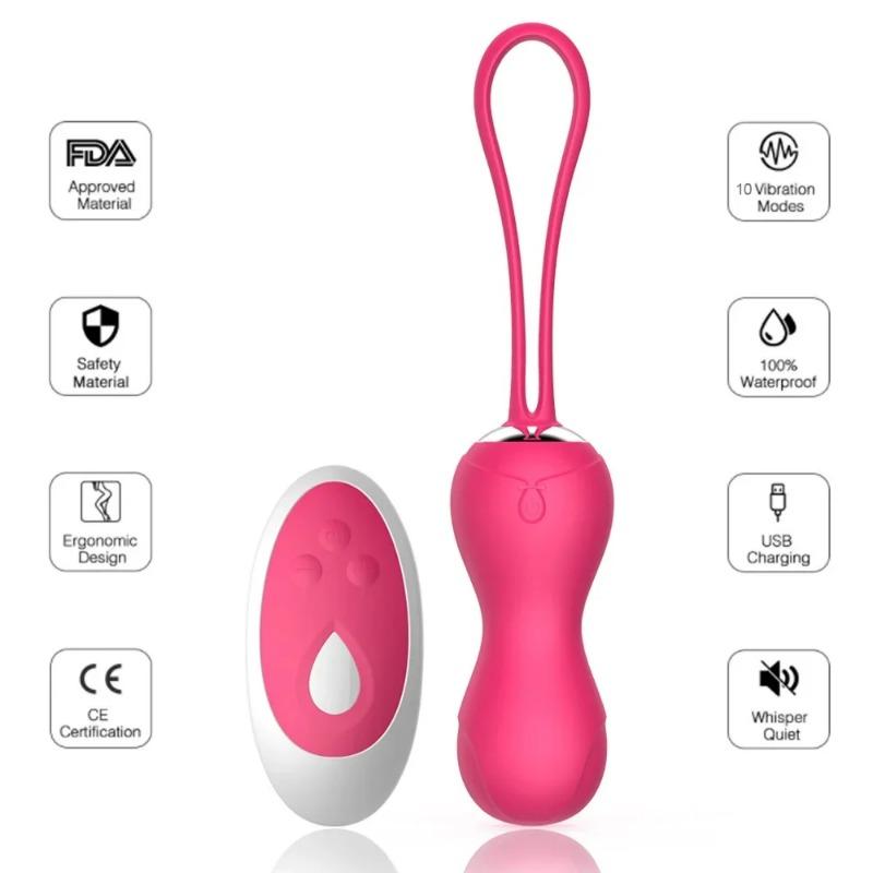 10 Geschwindigkeiten Vibrierendes Ei Übung Vagina Straffen Kegel Ball Ei Vibrator