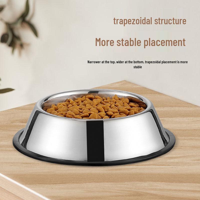 Non-Slip Stainless Steel Pet Food Bowl for Cats & Small Dogs - Thick, Drop-Resistant Design