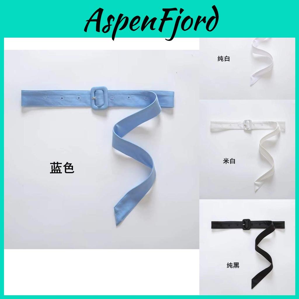 Elegant Women's Fabric Belt With Chiffon Decoration In Versatile Summer Dresses