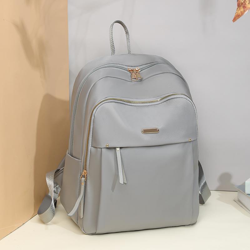 Schoolbag1011 Women's New Oxford Cloth Backpack Casual Anti-splashing Light Versatile Travel Bag Canvas Student School Bag