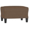 Vidaxl 3-Sitzer Sofa Mit Hocker, Braun, 180 Cm, Stoff
