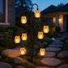 Solar Garden Bird Stakes Outdoor Pathway Light, Bird-shaped Stump Decorative Stake with Warm Powered Yard Decorations LED Lights, Waterproof