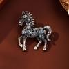 Luxury Enamel Pegasus Brooch: Mythical Horse Pin for Men