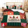 Christmas Duvet Cover Cartoon Merry Chirstmas Double Christmas Element Theme Celebrate Christmas for Friend Holiday Gifts Queen