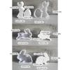 Packung mit 3 Kerzenhalterformen Silikon Bastelformen Hasenform Kerzenständerformen Silikontextur zum Basteln