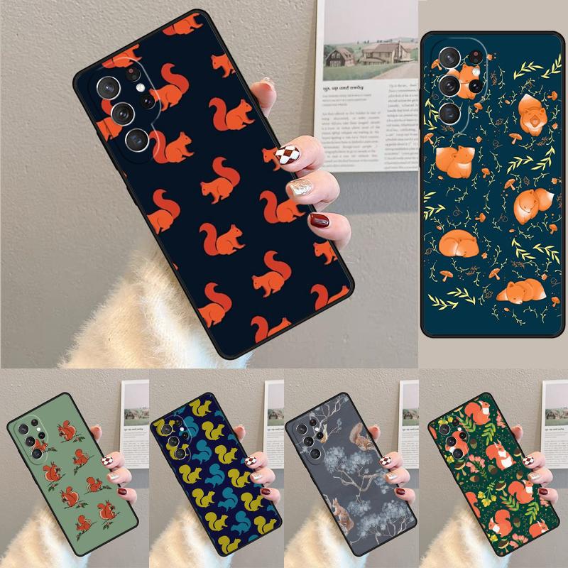 Cartoon Animal Squirrel Phone Case for Samsung Galaxy note 10 pro S26 Ultra S23 S24 FE S25 S21 S22 PLUS shockproof Cove