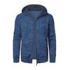 Men Coat Hooded Drawstring Long Sleeve Zipper Closure Casual Jacket with Pockets Solid Color