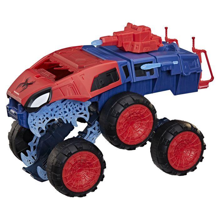 Spiderman Super tank à mâchoire 2-en-1, coffret de figurines de 11,5 cm avec véhicule, jouets de super-héros et figurines, dès 4 ans