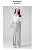 Maternity Wide-Leg Knit Pants - Spring Style, Thin & Drapey