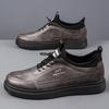 Men's Soft Leather Sports Shoes, Comfortable Work, Small White Shoes, Business Casual Shoes, Thin Small Leather Shoes