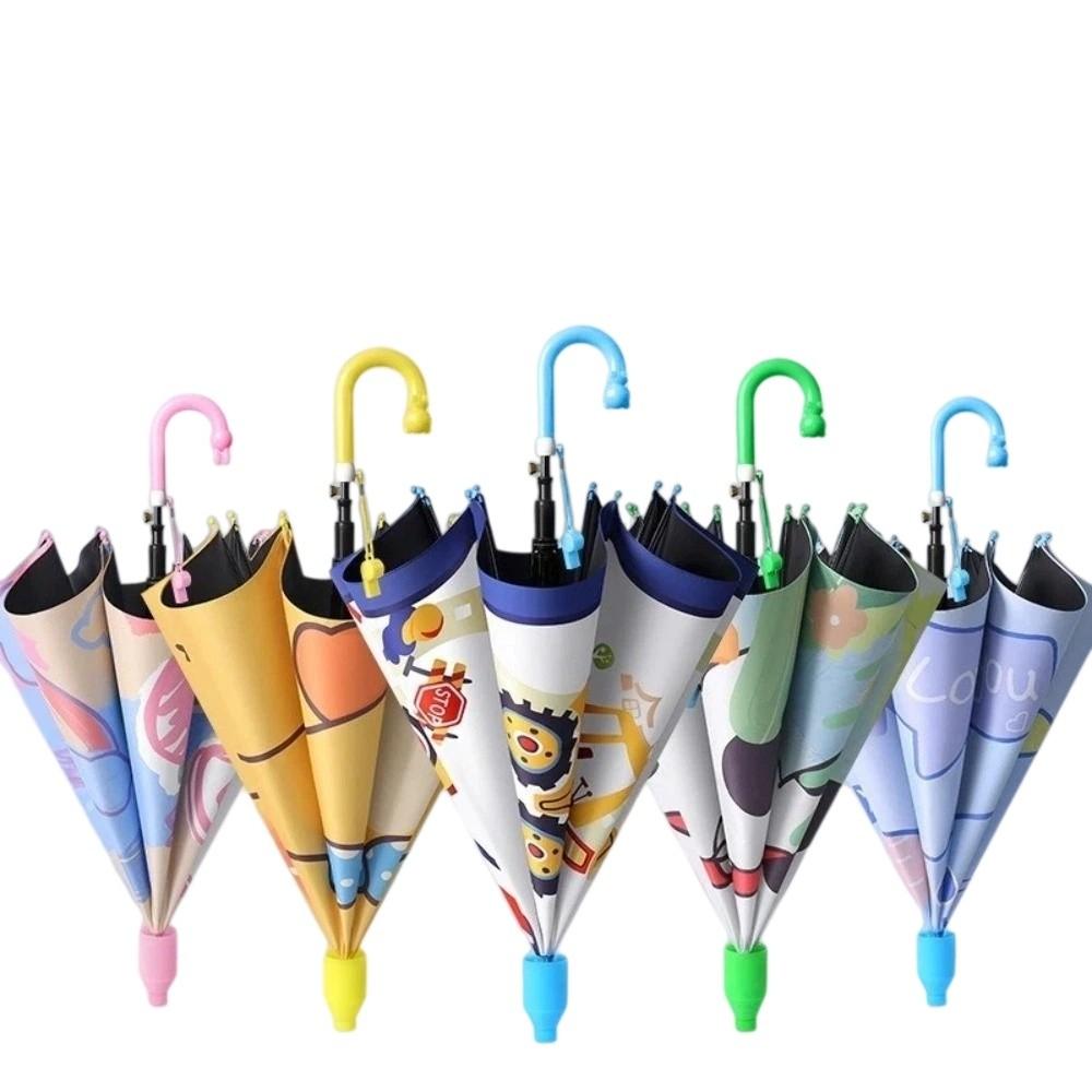 Avec Pochette de Rangement Parapluie Enfant Sifflet Parapluie à Manche Longue Nouveau Parapluie Pluie Soleil pour le Voyage