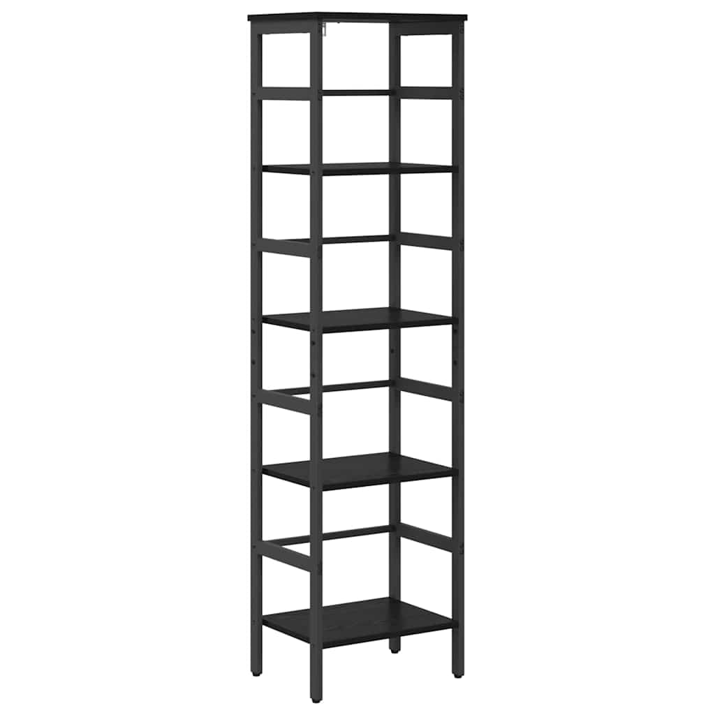 Bookshelf Black Oak Look 40 X 29.5 X 149 Cm