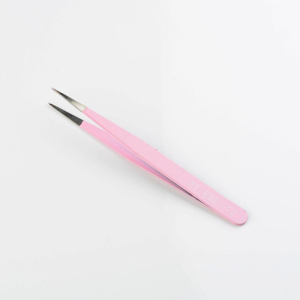 1Pc Stainless Steel Eyelash Extension Tweezers Curved Straight Lashes Tweezer Non-magnetic Eyelashes Nail Makeup Tools Wholesale