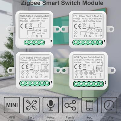 Graffiti Zigbee Leistungsschalter Modul Fernbedienungsschalter Neutralleiter Dimmer Zeitschalter Smart Home