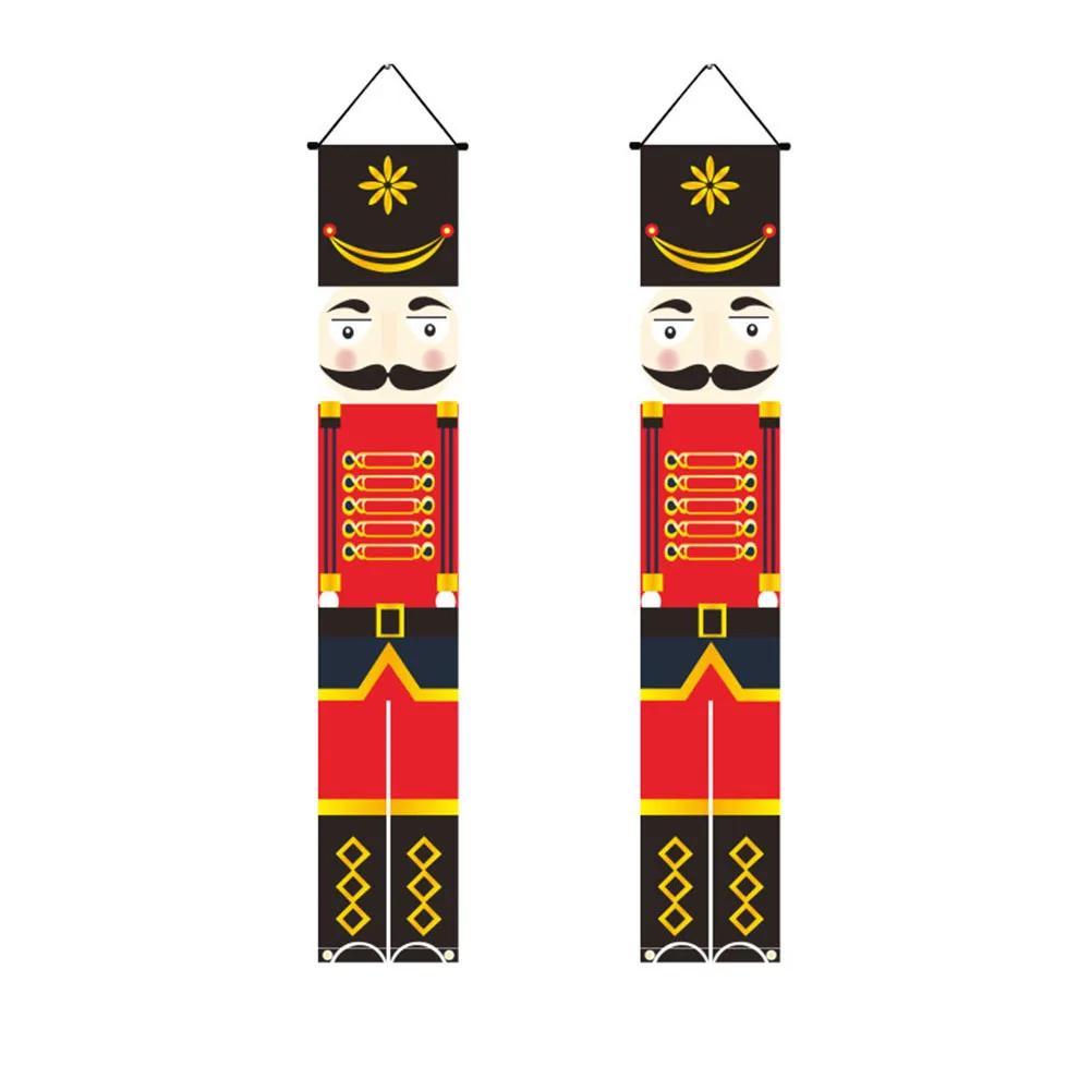 1pc Christmas Couplet Set Decorations Banner Xmas Porch Door Sign Welcome Belt For Christmas Party Home Decoration Accessories