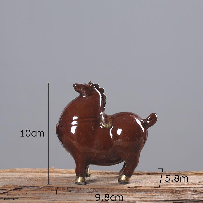 Minimalist Fat Horse Statue Room Aesthetics Ornaments Horse Ceramic Sculpture Living Room Decoration Crafts Vintage Home Decor