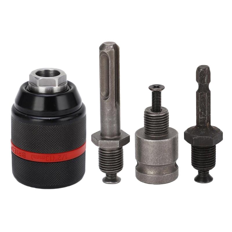 Exceptional 2025 Metal Drill Chuck, Keyless Design with 13mm Ratchet Self-lock, Suitable for 1/2-20UNF Threaded Tools