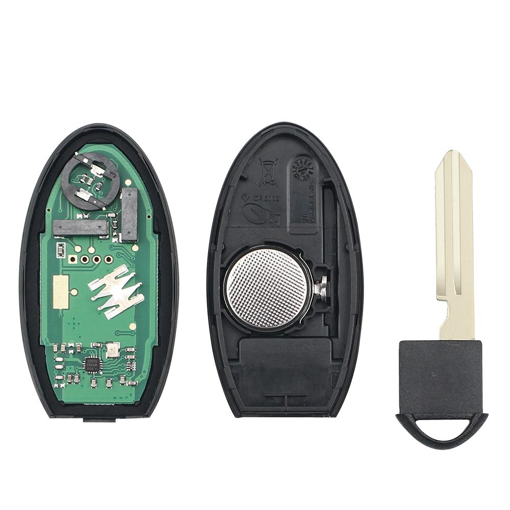 KEYYOU Voor Nissan Juke Qashqai X-Trail TIIDA SYLPHY J10 J11 2012-2020 Auto Keyless Go Slimme Afstandsbediening Sleutel 433Mhz 4A Chip 2 Knoppen