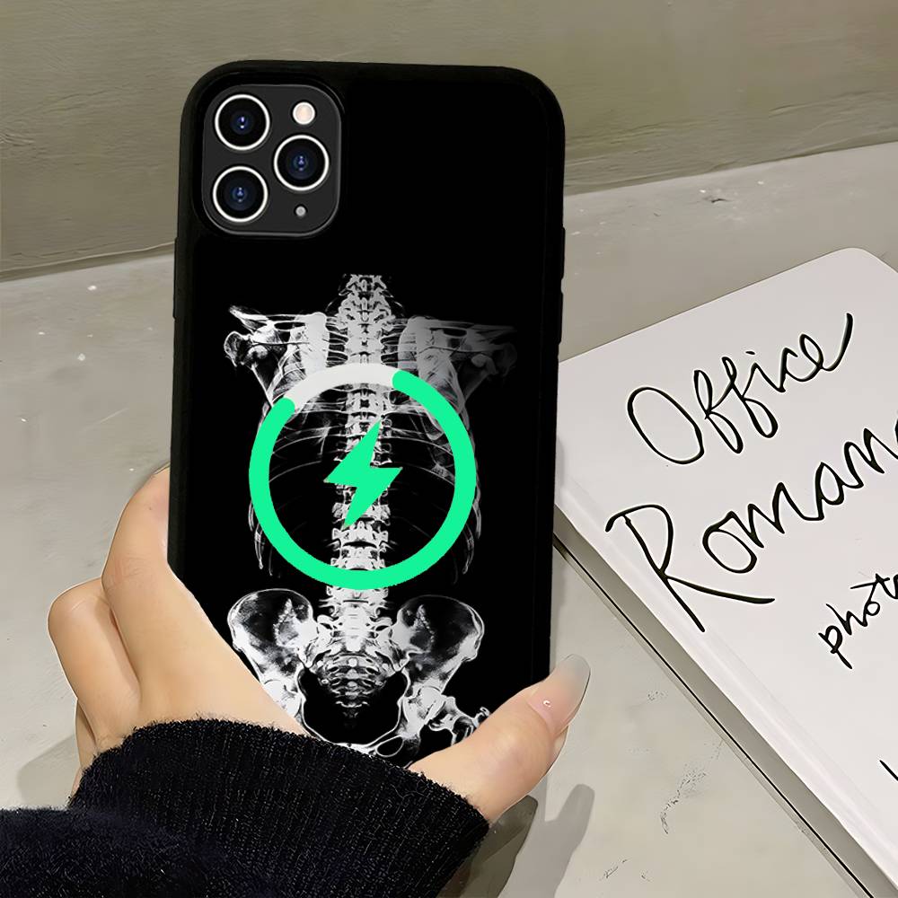 Radiological Human Organs Skeleton For Magsafe Magnetic Case For IPhone 17 Air 16 15 14 13 12 11 Pro Max Plus Wireless Charging
