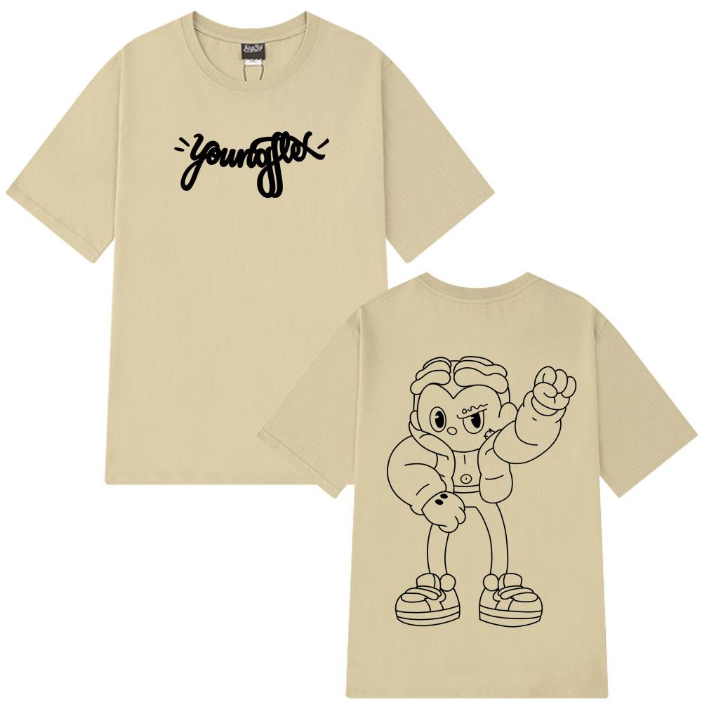 

Rapper KHEA Double-sided Print T-shirts Men Women Fashion Hip Hop Oversized T Shir Summen Cotton Casual Short Sleeve Man T-shirt XXXL хакі