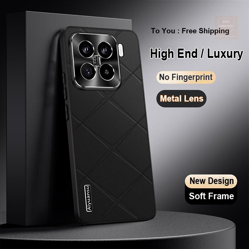 360 Bracket For Xiaomi 15 Pro Case Holder Ring Cover For Xiaomi 15 Pro Mi Mi15 Phone Case Shell Stand Fashion Leather Skin