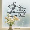 Self-adhesive SUPER DAD Wall Stickers Father’s Day Party Decoration for Home Celebration