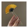 WENJESO Hairpin, Fan Design U-Shaped Hair Stick, Japanese Retro New Chinese Style Hair Accessories, Elegant Updo Hair Clip, Suitable for Japanese